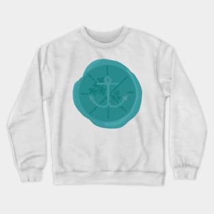 Wax Seal with Anchor and Orchids Crewneck Sweatshirt